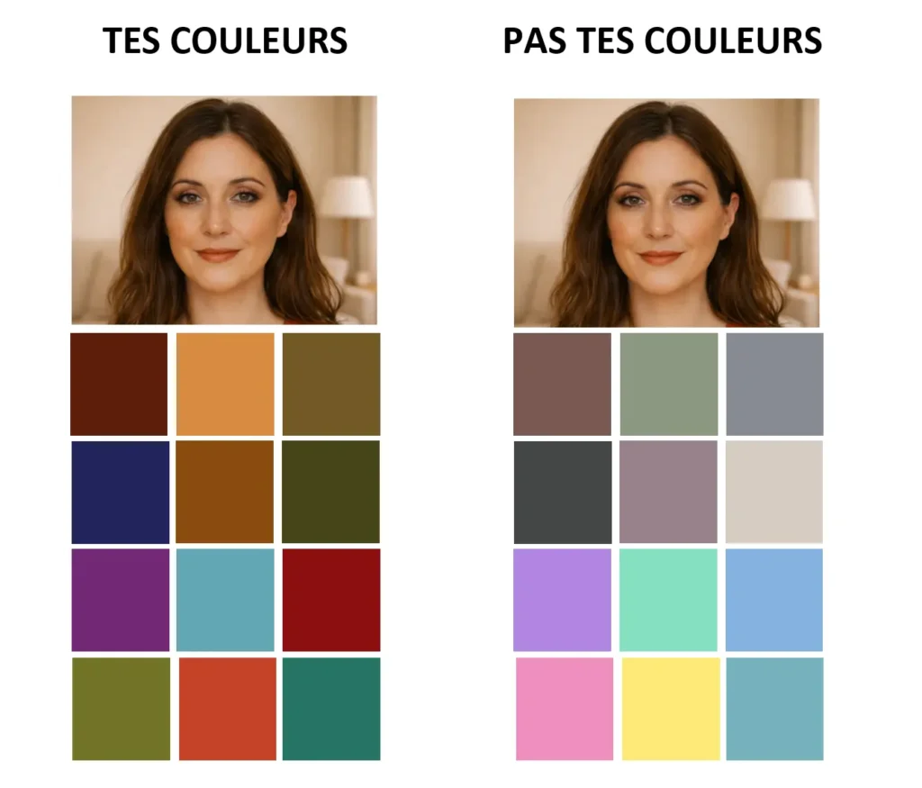 Tes couleurs vs non